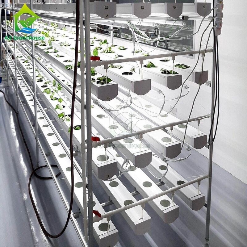 Automatisiertes mehrschichtiges vertikal-NFT-Hydroponisches System mit integrierter LED-Beleuchtung für Bodenlosanbau